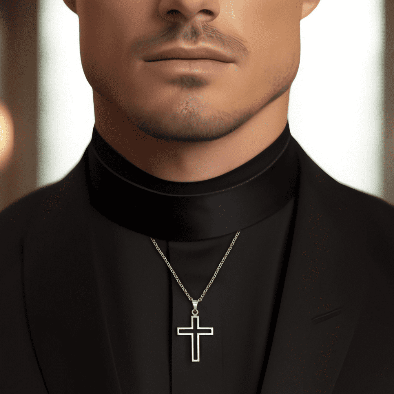 Men's Elegant Cross Necklace